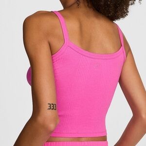 PINK Body-Hugging Multi Rib Pink Cami Women Size Medium